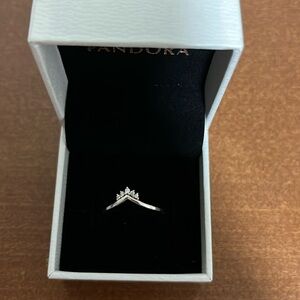 Pandora Tiara Wishbone Ring Silver